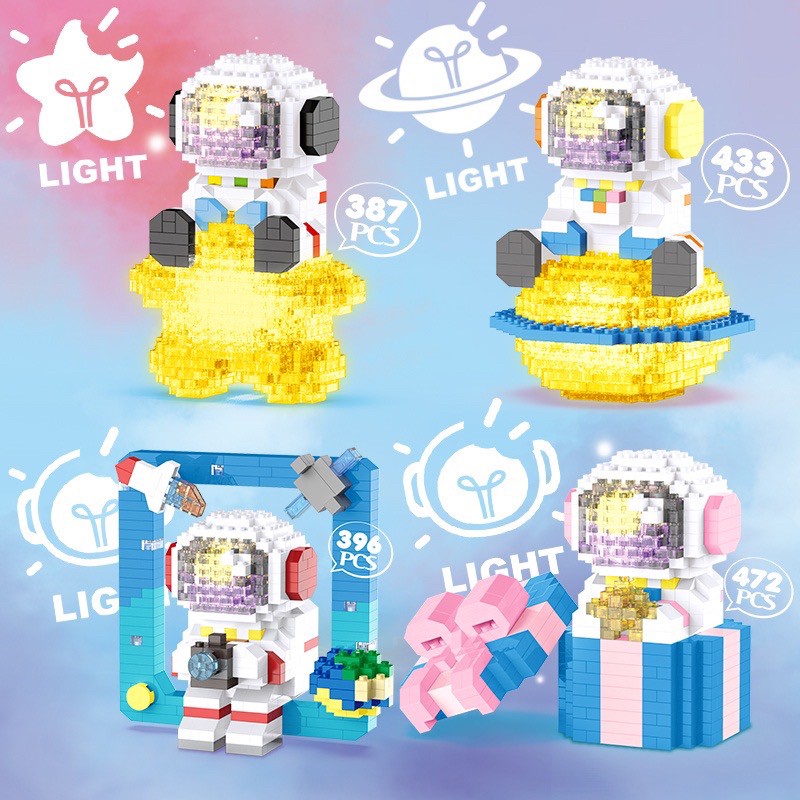 Lele brother W 2204-2207 Astronaut Spaceman Travel (มีไฟ)