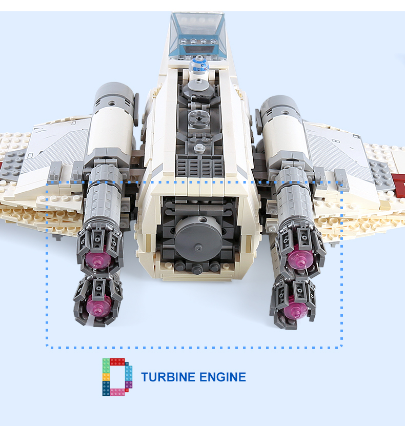 Lepin 05039 Star Wars Red Five X-wing Starfighter 1616pcs