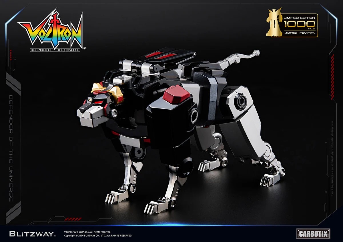 หุ่นยนต์ CARBOTIX - *Limited 1,000 pcs Worldwide* Carbotix Black Voltron & Base Complete Set by Blitzway (หุ่น+ฐาน+อาวุธเสริม) (มีกล่องน้ำตาล)