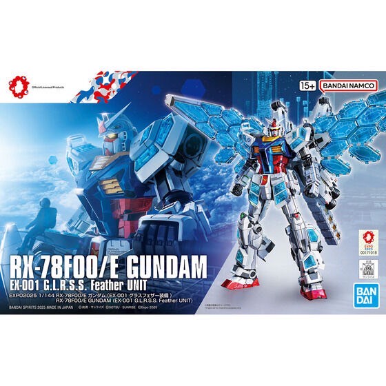 PRE-ORDER : EXPO2025 1/144 RX-78F00/E Gundam (EX-001 Glass Feather Equipped)