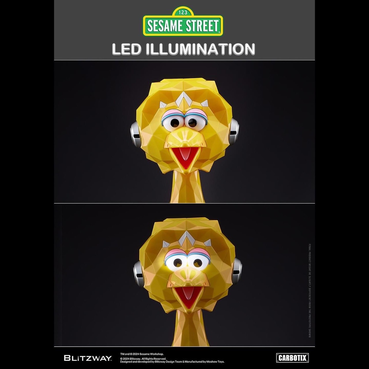 หุ่นยนต์ CARBOTIX - Sesame Street DX Ver. (Set of 3 : Elmo & Cookie Monster & Big Bird) by Blitzway (มีกล่องน้ำตาล)