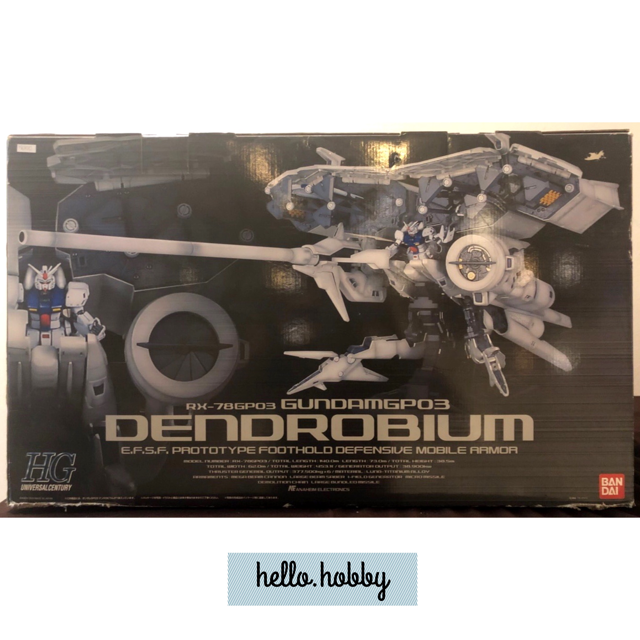 HGUC 028 1/144 RX-78 GP03 Gundam GP03 Dendrobium by Bandai