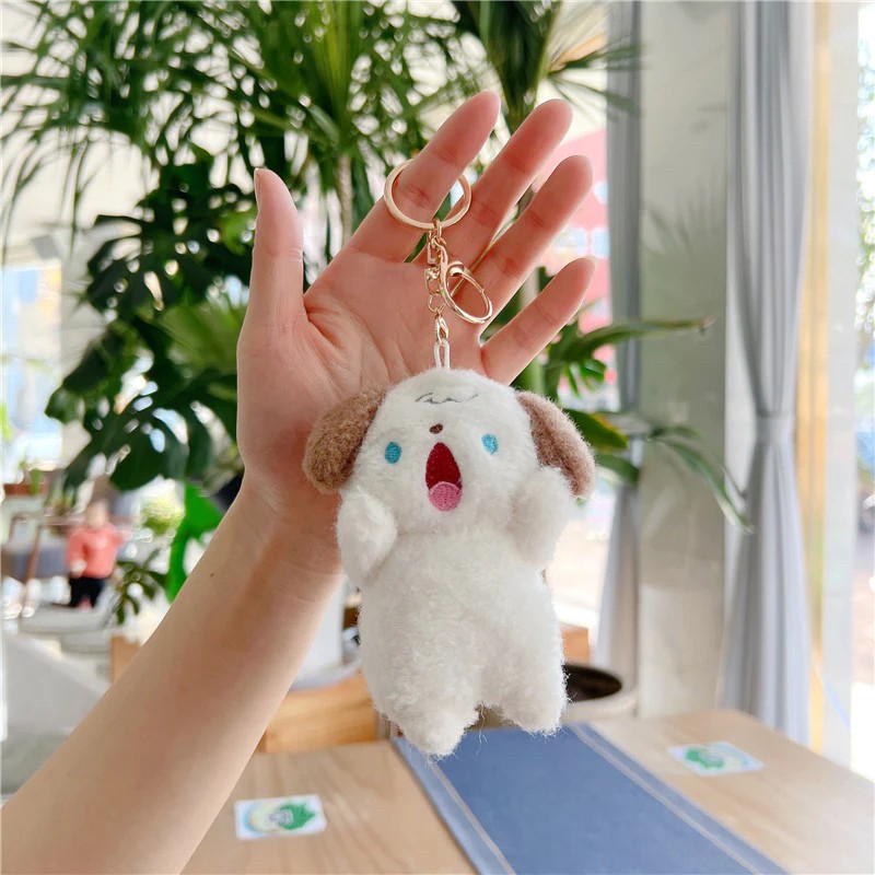 พวงกุญแจ Screaming & Shouting Puppy Dog 🐶 Kitten Cat 🐱 Teddy Bear 🐻 Bunny Rabbit 🐰 Fluffy Plush Keychain