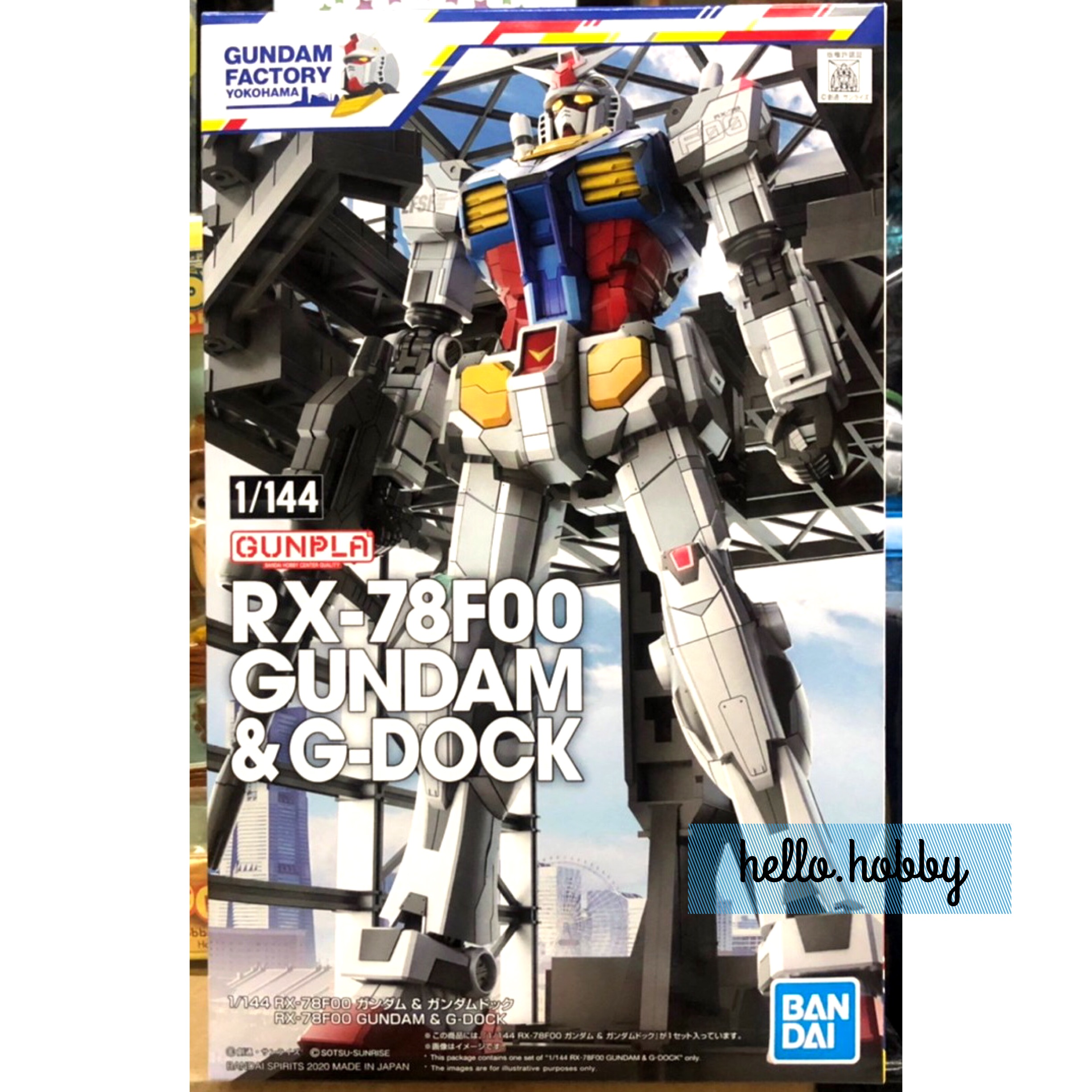 GUNDAM FACTORY YOKOHAMA 1/144 RX-78F00 Gundam & G-Dock Plastic Model by Premium Bandai