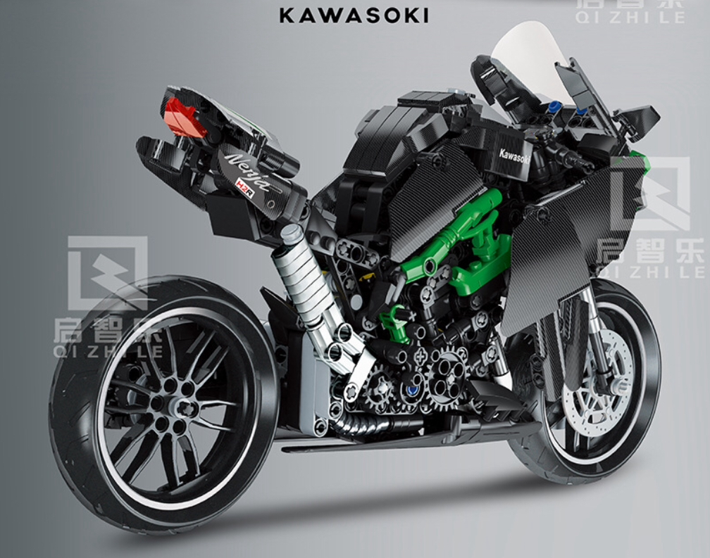 Qi zhi le 85001 Kawasaki H2 Super Motor 838pcs