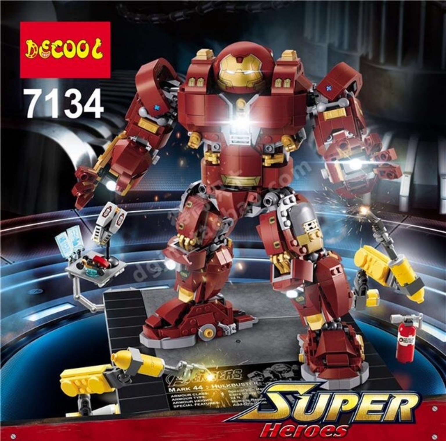Decool 7134 Ironman Hulk Buster 1363pcs