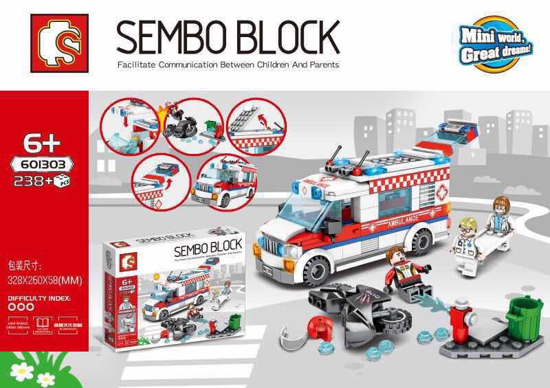 Sembo block 601303 Ambulance Car 238pcs