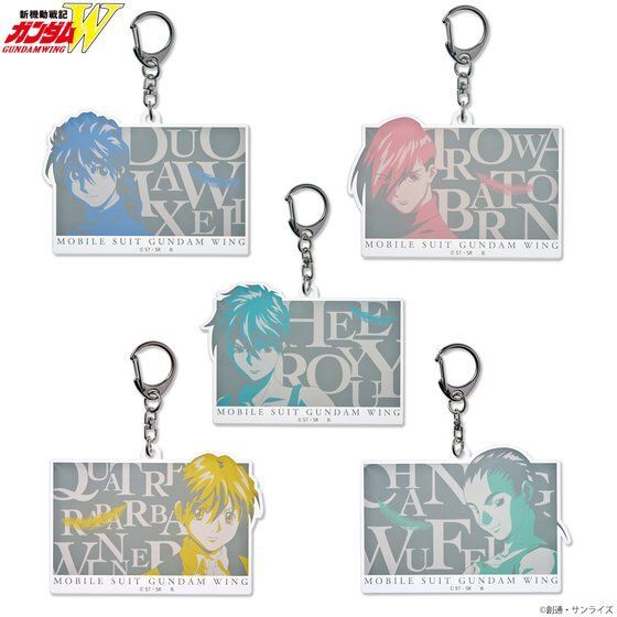 PRE-ORDER : New Mobile Report Gundam Wing Tri-Color Item Acrylic Charm