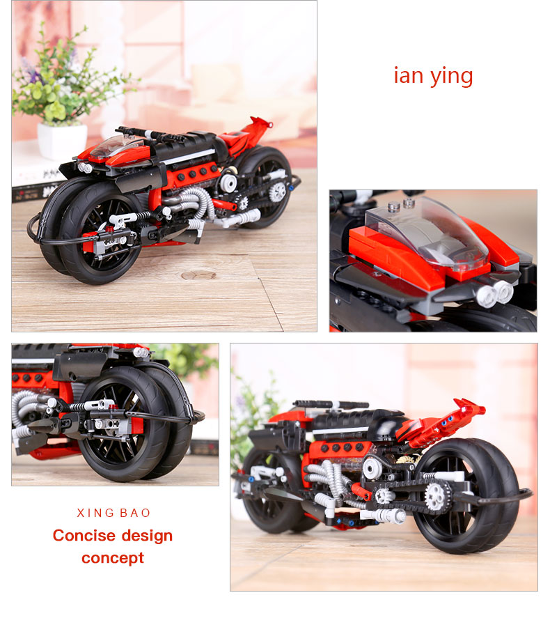 Xingbao XB-03021 Dream-Car Sci-Fi Motorcycle LM847 Lazareth 680pcs