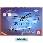 Sembo block 202051 Z-18 Utility Helicopter 908pcs