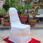 ผ้าคลุมเก้าอี้นวมเหล็ก ทรง A แบบเรียบ