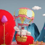 Gejia 6049 Cinnamoroll in Balloon 2139pcs