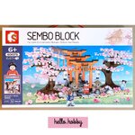 Sembo Block 601075 Japanese mini street Cherry Blossom 647pcs
