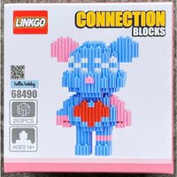 Linkgo 68490 ฟ้าชมพูหัวใจ 263pcs