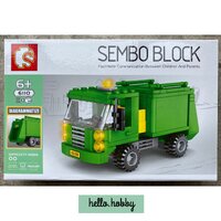 Sembo block 6110 รถเก็บขยะ 111pcs