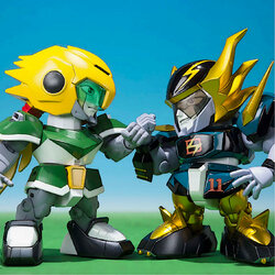 $ CHOGOKIN Shippu! Iron Leaguer - Mach Windy & Gold Foot