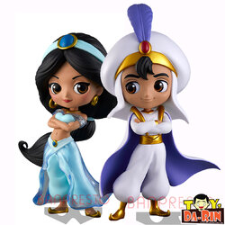 $ Q POSKET Disney Characters - Jasmine Princess Style & Aladdin Prince Style (B Pastel Color ver.)
