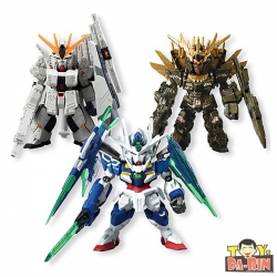 $ FW GUNDAM CONVERGE: CORE 004-006 v Gundam (HWS) & OO Qan [T] Full Saber & Unicorn Gundam 02 Banshee Norn (Destroy Mode) (PB)