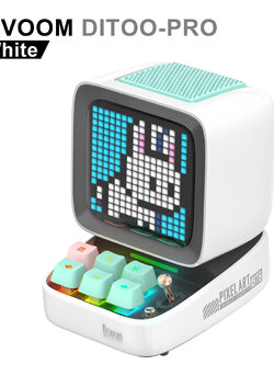 Divoom Ditoo Pro ลำโพง Bluetooth Pixel Art Mechanical Button สีขาว White