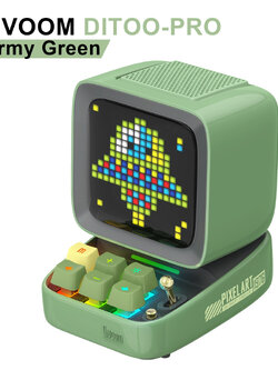Divoom Ditoo Pro ลำโพง Bluetooth Pixel Art Mechanical Button สีเขียว Green