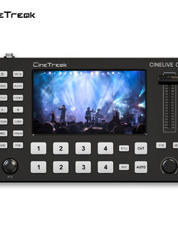 CINETREAK CINELIVE C1 5 "FHD หน้าจอ LCD 4-CH HDMI Video Mixer Switcher พร้อม Chroma Key การบันทึก PTZ สำหรับ Live สตรีม