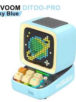 Divoom Ditoo Pro ลำโพง Bluetooth Pixel Art Mechanical Button สีฟ้า Blue