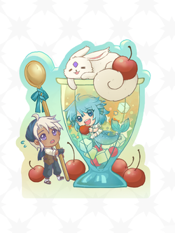Thick Acrylic Standee_Summer Soda (Mermaid Series)