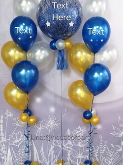 Set ช่อลูกโป่ง 18 นิ้ว พร้อมช่อลูกโป่งสีมุก6ใบ2ช่อ