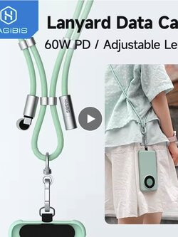 Hagibis - GS100 Phone Landyard สายคล้องโทรศัพท์มือถือ ชาร์จไฟได้ ส่งข้อมูลได้