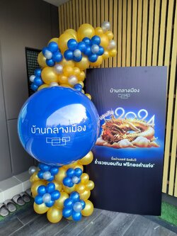 Backdrop 1*1.9 ม. ตกแต่งลูกโป่งสีมุก