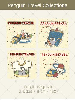 พวงกุญแจอะคริลิก_Penguin Travel