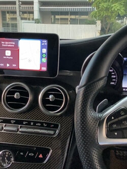 Mercedes Benz C Class C350e W205 2017 2018 ปลดล็อค apple car play android auto activate