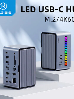 Hagibis U100pro USB C Hub Type-C Adapter100W PD Charging, 4K 60Hz HDMI , USB 3.0,SD Micro SD Card Reader Aux 3.5mm