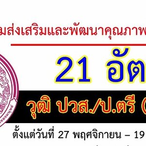 กรมส่งเสริมและพัฒนาคุณภาพชีวิตคนพิการ เปิดรับสมัครสอบเพื่อบรรจุบุคคลเข้ารับราชการ จำนวน 21 อัตรา รับสมัครทางอินเทอร์เน็ต ตั้งแต่วันที่ 27 พฤศจิกายน - 19 ธันวาคม 2562