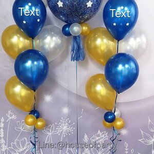 Set ช่อลูกโป่ง 18 นิ้ว พร้อมช่อลูกโป่งสีมุก6ใบ2ช่อ