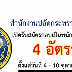 สำนักงานปลัดกระทรวงพาณิชย์ เปิดรับสมัครสอบเป็นพนักงานราชการ จำนวน 4 อัตรา รับสมัครทางอินเทอร์เน็ต ตั้งแต่วันที่ 4 - 10 ตุลาคม 2562
