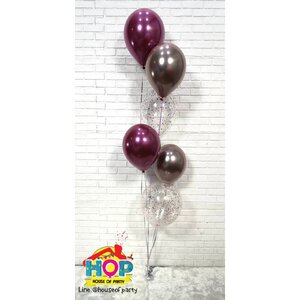 ช่อลูกโป่ง ขนาด 12" สี Super Metalic จำนวน 6 ลูก