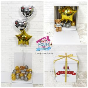 กล่อง Surprise box size S ใส่ลูกโป่งฟอยล์
