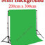 Mini Green Background Backdrop 200x300cm. Cotton for Chromakey ฉากถ่ายรูปภาพ
