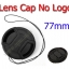 77mm. ฝาปิดหน้าเลนส์ไม่มีโลโก้สำหรับกล้อง Canon Nikon Sony Sigma Tamron