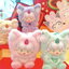 ตุ๊กตาพวงกุญแจ ลิขสิทธิ์แท้ - Gyun Candy Land Rolled Sheep Lucky Cat Series Plush Pendant Keychain by Top Toy