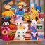 Linkgo 68343-68346 / Lechuan 68539-68543 Sanrio & Disney Pen Holder Pikachu / Stella Lou / Mario / Stitch