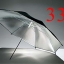 Godox Silver inside black outside Reflector Umbrella 84cm (33Inch)UB-002
