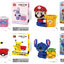 Linkgo 68343-68346 / Lechuan 68539-68543 Sanrio & Disney Pen Holder Pikachu / Stella Lou / Mario / Stitch