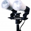 E27 Dual Bulb Holder with Umbrella Light Holder