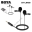 BY-LM400 Boya lavalier Microphone For Mobile Smart Phone ไมค์หนีบปกเสื้อ2หัวสำหรับมือถือ