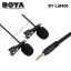 BY-LM400 Boya lavalier Microphone For Mobile Smart Phone ไมค์หนีบปกเสื้อ2หัวสำหรับมือถือ