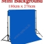 Mini Blue Background Backdrop 180x270cm. Cotton for Chromakey ฉากถ่ายรูปภาพ
