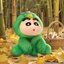 ตุ๊กตาพวงกุญแจ ชินจัง ลิขสิทธิ์แท้ - Crayon Shinchan Zuozuo Sitting Party Series Plush Keychain by Eaki