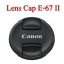 E-67 II Lens Cap Canon Logo 67mm. ฝาปิดหน้าเลนส์แคนน่อน